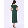 image:imageAllegra K Womens Vintage Retro Classic Cap Sleeve Summer Midi Polka Dot DressesDark Green