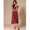 image:imageAllegra K Womens Vintage Retro Classic Cap Sleeve Summer Midi Polka Dot DressesWine Red
