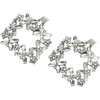 image:imageAllegra K 2 PCS Womens Square Rhinestones Shoe Clips Pearls Removable Buckles Shoe Decorations for GiftsSilverFourLeaf