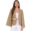 image:imageAllegra K Cape Sleeve Blazer for Womens Business Work Open Front Casual Jacket CoatLight Brown
