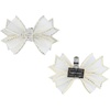 image:imageAllegra K 2 PCS Womens Bow Shoe Clips Rhinestone Satin Shoe Buckle Removable Decorative Clips for Heels FlatsBeigeTulle