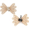 image:imageAllegra K 2 PCS Womens Bow Shoe Clips Rhinestone Satin Shoe Buckle Removable Decorative Clips for Heels FlatsLight YellowTwist