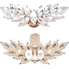 image:imageAllegra K 2 PCS Womens Rhinestone Shoe Clips Crystal Wing Clips for Heels and FlatsGoldCrystal