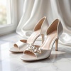 image:imageAllegra K 2 PCS Womens Rhinestone Shoe Clips Crystal Wing Clips for Heels and FlatsGoldRound