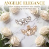 image:imageAllegra K 2 PCS Womens Rhinestone Shoe Clips Crystal Wing Clips for Heels and FlatsGoldRound