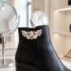 image:imageAllegra K 2 PCS Womens Rhinestone Shoe Clips Crystal Wing Clips for Heels and FlatsGoldRound