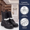 image:imageAllegra K 2 PCS Womens Rhinestone Shoe Clips Crystal Wing Clips for Heels and FlatsSilverCrystal