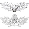image:imageAllegra K 2 PCS Womens Rhinestone Shoe Clips Crystal Wing Clips for Heels and FlatsSilverCrystal
