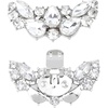 image:imageAllegra K 2 PCS Womens Rhinestone Shoe Clips Crystal Wing Clips for Heels and FlatsSilverRound