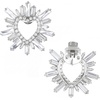 image:imageAllegra K 2 PCS Womens Rhinestone Shoe Clips Detachable Crystal Shoe Buckle Clips for Wedding PartySilverHeart