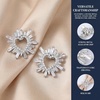 image:imageAllegra K 2 PCS Womens Rhinestone Shoe Clips Detachable Crystal Shoe Buckle Clips for Wedding PartySilverHeart