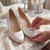 image:imageAllegra K 2 PCS Womens Rhinestone Shoe Clips Detachable Crystal Shoe Buckle Clips for Wedding PartySilverSingle