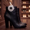 image:imageAllegra K 2 PCS Womens Rhinestone Shoe Clips Detachable Crystal Shoe Buckle Clips for Wedding PartySilverSingle