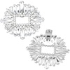 image:imageAllegra K 2 PCS Womens Rhinestone Shoe Clips Detachable Crystal Shoe Buckle Clips for Wedding PartySilverSquare