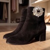 image:imageAllegra K 2 PCS Womens Rhinestone Shoe Clips Detachable Crystal Shoe Buckle Clips for Wedding PartySilverSquare