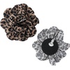 image:imageAllegra K 2 PCS Womens Rose Flower Shoe Clips Detachable Wedding Shoe Embellishment for FlatsLeopardprint peony