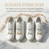 image:imageAllegra K 4 PCS Womens Shoelace Charm DIY Decorative Rhinestones Shoe Clips Faux Pearl for PartyGold Silver1