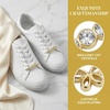 image:imageAllegra K 4 PCS Womens Shoelace Charm DIY Decorative Rhinestones Shoe Clips Faux Pearl for PartyGold Silver10