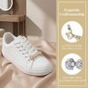 image:imageAllegra K 4 PCS Womens Shoelace Charm DIY Decorative Rhinestones Shoe Clips Faux Pearl for PartyGold Silver13