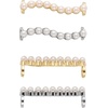image:imageAllegra K 4 PCS Womens Shoelace Charm DIY Decorative Rhinestones Shoe Clips Faux Pearl for PartyGold Silver15