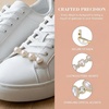image:imageAllegra K 4 PCS Womens Shoelace Charm DIY Decorative Rhinestones Shoe Clips Faux Pearl for PartyGold Silver3