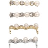 image:imageAllegra K 4 PCS Womens Shoelace Charm DIY Decorative Rhinestones Shoe Clips Faux Pearl for PartyGold Silver6