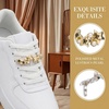 image:imageAllegra K 4 PCS Womens Shoelace Charm DIY Decorative Rhinestones Shoe Clips Faux Pearl for PartyGold Silver7