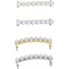 image:imageAllegra K 4 PCS Womens Shoelace Charm DIY Decorative Rhinestones Shoe Clips Faux Pearl for PartyGold Silver9