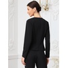 image:imageAllegra K Collarless Blazer for Womens Business Casual Outfits Open Front Long Sleeve Suit JacketsBlack