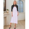image:imageAllegra K Elegant Lace Bolero Shrug for Women 34 Sleeve Stand Collar Sheer Floral Lace Cardigan TopBlack