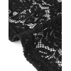 image:imageAllegra K Elegant Lace Bolero Shrug for Women 34 Sleeve Stand Collar Sheer Floral Lace Cardigan TopBlack