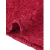 image:imageAllegra K Elegant Lace Bolero Shrug for Women 34 Sleeve Stand Collar Sheer Floral Lace Cardigan TopDark Red