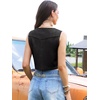 image:imageAllegra K Fringe Vest for Womens 70s Faux Suede Sleeveless Tassel Waistcoat Jacket Western Cowgirl OutfitBlack