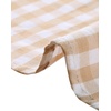 image:imageAllegra K Gingham Top for Womens Ruffle Shirt Vintage Cap Sleeve Checkered BlouseLight Khaki