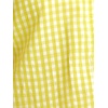 image:imageAllegra K Gingham Top for Womens Ruffle Shirt Vintage Cap Sleeve Checkered BlouseYellow
