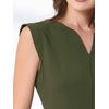 image:imageAllegra K Summer Dress for Women 2026 Elegant Sleeveless V Neck ALine Pleated Flowy Midi DressArmy Green