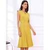 image:imageAllegra K Summer Dress for Women 2026 Elegant Sleeveless V Neck ALine Pleated Flowy Midi DressGinger