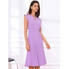 image:imageAllegra K Summer Dress for Women 2026 Elegant Sleeveless V Neck ALine Pleated Flowy Midi DressPurple