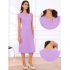image:imageAllegra K Summer Dress for Women 2026 Elegant Sleeveless V Neck ALine Pleated Flowy Midi DressPurple