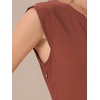 image:imageAllegra K Summer Dress for Women 2026 Elegant Sleeveless V Neck ALine Pleated Flowy Midi DressRust Red