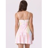 image:imageAllegra K Women Sequin Mini Dresses Party Club Adjustable Spaghetti Strap Festival Outfits Sparkly Disco DressPink White