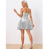 image:imageAllegra K Women Sequin Mini Dresses Party Club Adjustable Spaghetti Strap Festival Outfits Sparkly Disco DressSilver