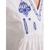 image:imageAllegra K Womens Summer V Neck Boho Mexican Embroidered Tops Peasant Blouse Lantern Sleeve Shirts Casual TopsWhite