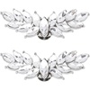 image:imageAllegra K 2 PCS Womens Rhinestone Shoe Clips Crystal Wing Clips for Heels and FlatsSilverCrystal