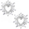 image:imageAllegra K 2 PCS Womens Rhinestone Shoe Clips Detachable Crystal Shoe Buckle Clips for Wedding PartySilverHeart