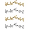 image:imageAllegra K 4 PCS Womens Shoelace Charm DIY Decorative Rhinestones Shoe Clips Faux Pearl for PartyGold Silver1
