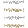 image:imageAllegra K 4 PCS Womens Shoelace Charm DIY Decorative Rhinestones Shoe Clips Faux Pearl for PartyGold Silver10