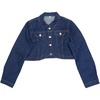 image:imageAllegra K Denim Jacket for Womens 2025 Casual Collared Long Sleeve Crop Jean JacketsNavy Blue