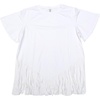 image:imageAllegra K Fringe Tops for Womens Short Sleeve Crew Neck Solid Casual Tassel t ShirtsWhite