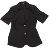 image:imageAllegra K Short Sleeve Blazer for Womens Work Office Notched Lapel Button Down Suit JacketsBlack